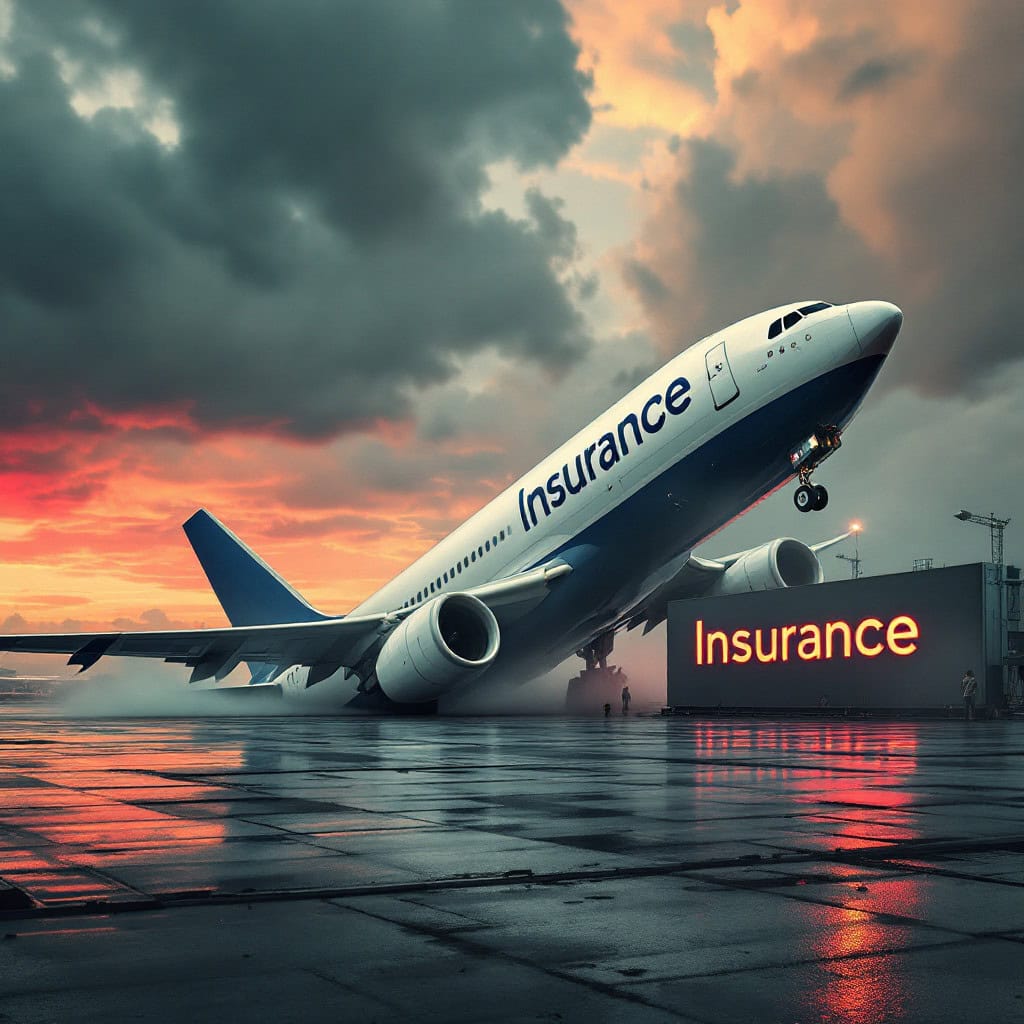 Air crash image. AI Generated